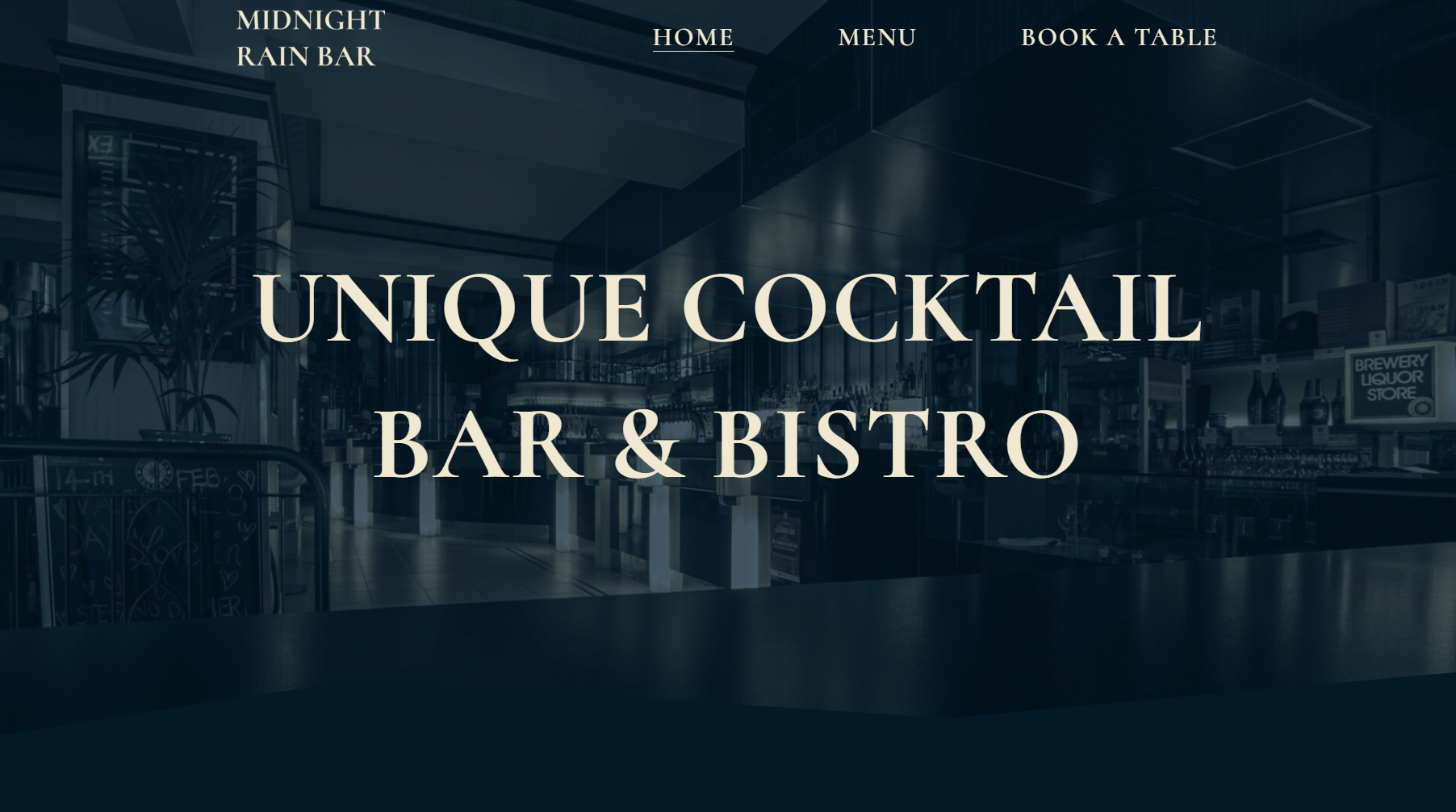 Midnight Rain Bar and Bistro Website by LoneSync Website Builder