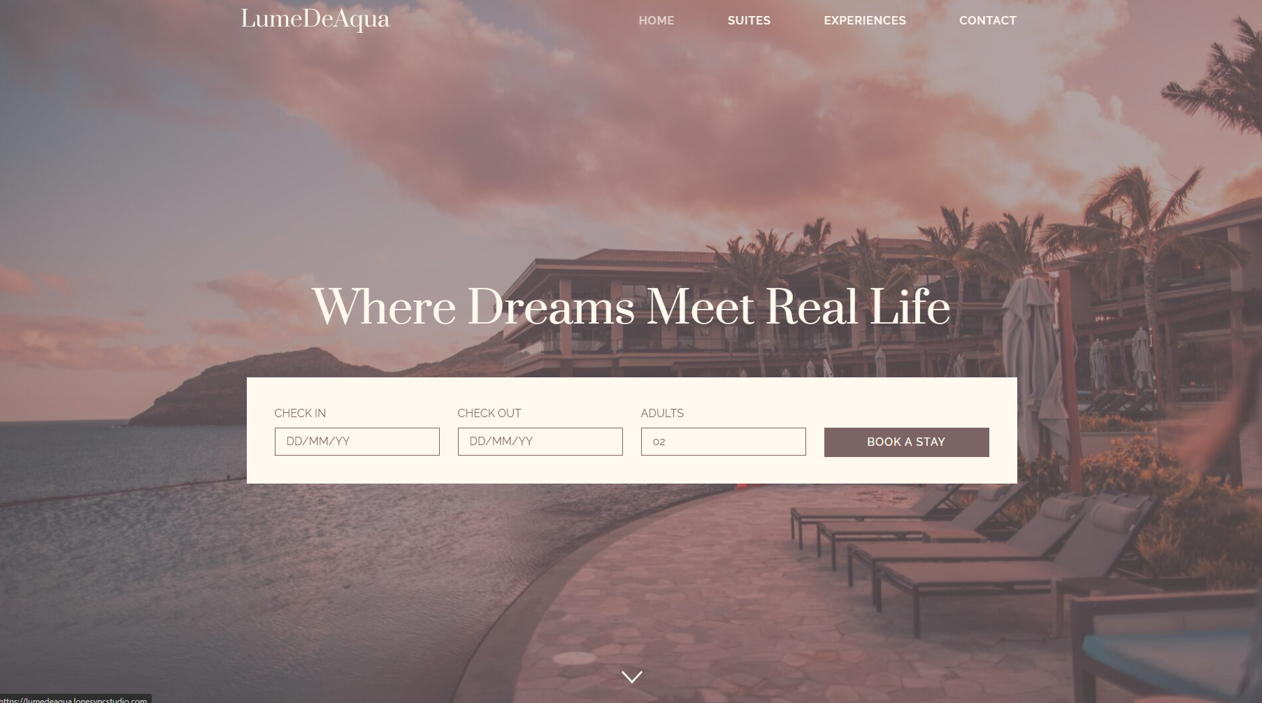 LumeDeAqua Hostel and Resort Website by LoneSync Website Builder