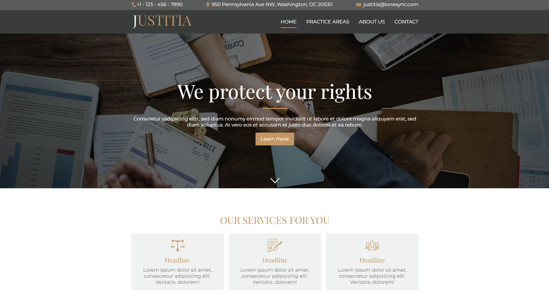 Law Firm Website Design by LoneSync Website Builder